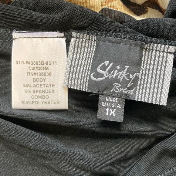 Vintage Slinky Brand Tank Top Jacket Set 1X Matching Animal Leopard Stretch USA - Picture 12 of 16